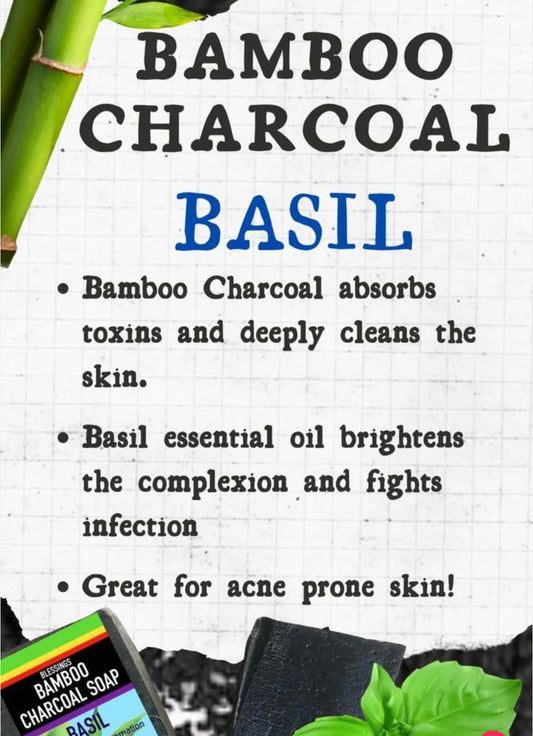 Bamboo Charcoal & Basil Specialty Soap