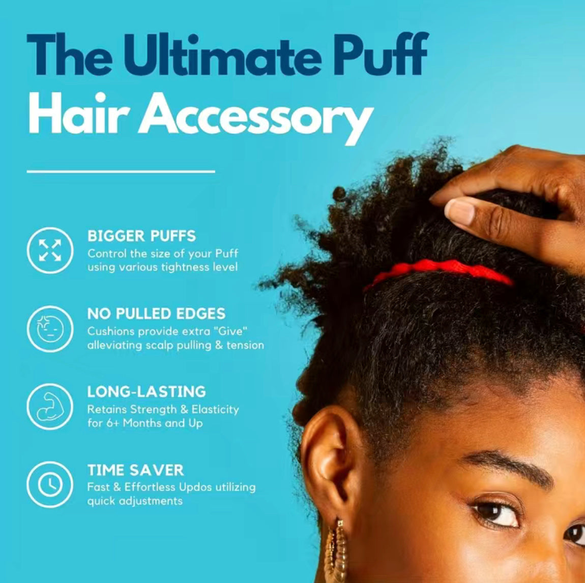 Adjustable Headband Hair Tie