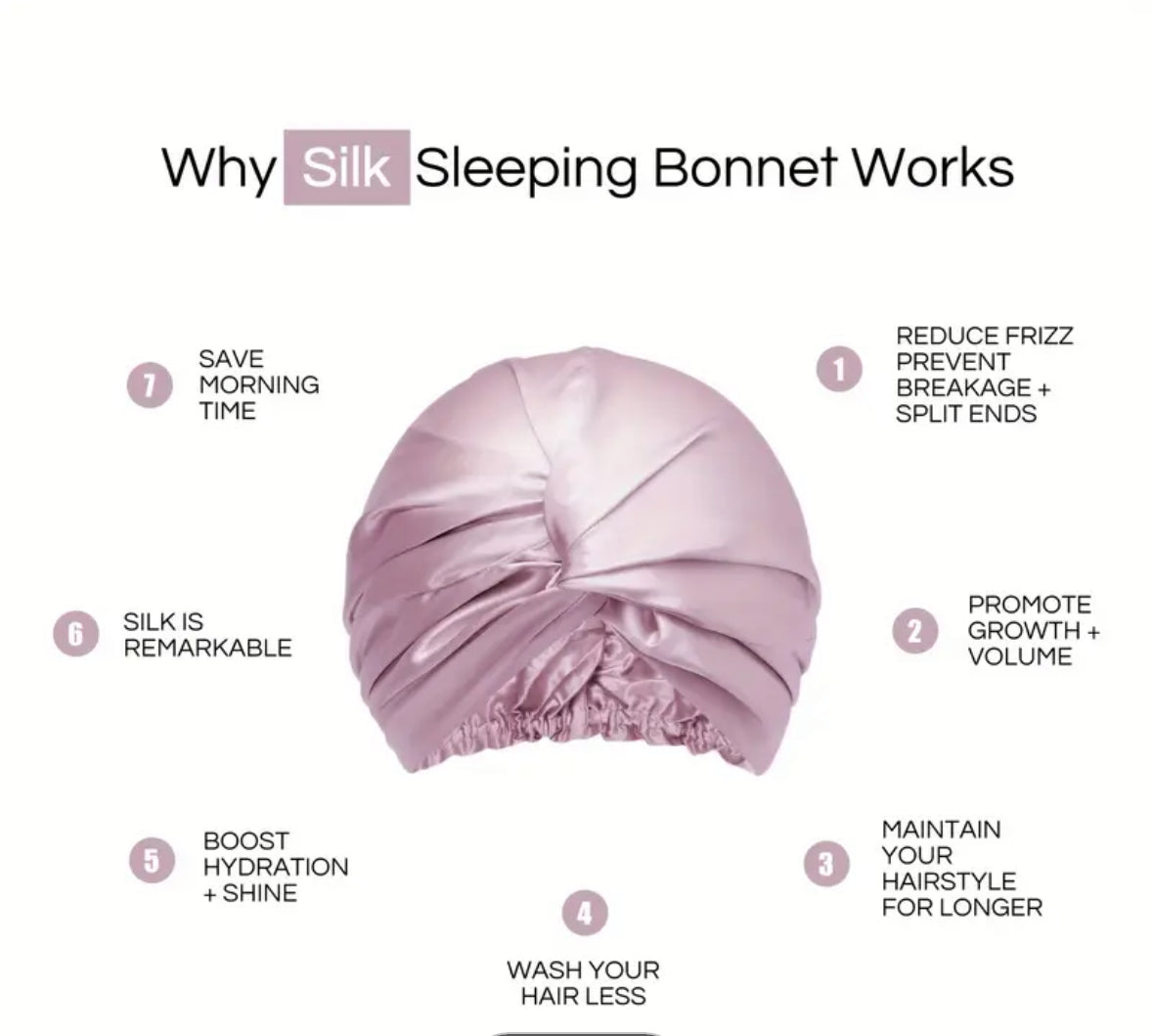 Mulberry Silk Turban Cap